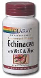 Solaray: Echinacea with Vitamin C and Zinc 60ct
