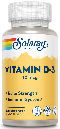 Solaray: Vitamin D-3 120ct 400IU