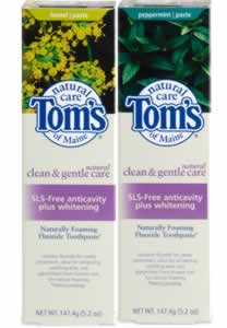 Toothpaste CleanandGentle Care SLS-free Anticavity Whitening Fennel 5.2 oz from TOM'S OF MAINE