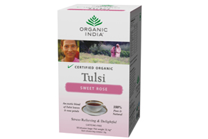 Organic india: Tulsi tea canister sweet rose 3.5OZ