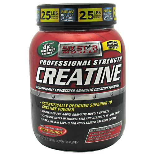 Six star muscle - Pro strength creatine fruit punch 2.5 LB
