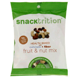 Snacktrition - Fruit nut mix - fiber plus calc 3oz 12 cs