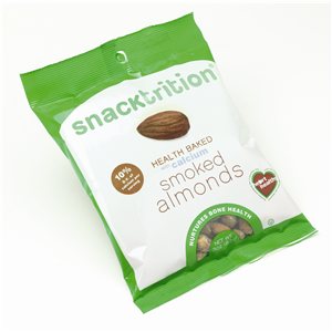 Snacktrition - Smoked almnds plus calcium 3oz 12 CS