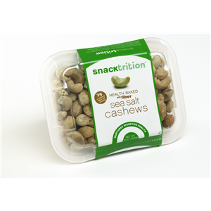SNACKTRITION: SEA SALT CASHEWS Plus FIBER 3oz 12 Cs