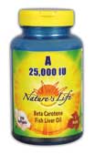 Vitamin A 25,000 IU 250 sg from Natures Life