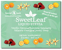 Liquid Stevia Tin Flavored 6ml 4 pc from WISDOM NATURAL BRANDS
