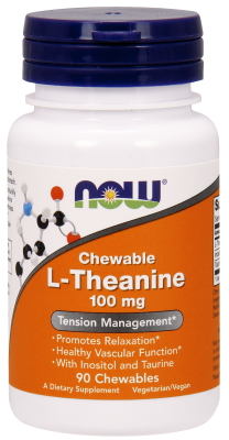 NOW: l-Theanine 100mg 90 Chewable Lozenges