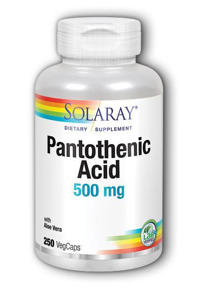 Solaray: Pantothenic Acid-500 250ct 500mg