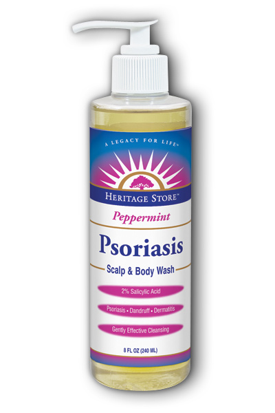 Heritage store: Psoriasis Scalp and Body Wash (Peppermint) 8 oz Liq
