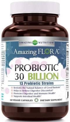AMAZING NUTRITION: Amazing Flora Probiotic 13 Strains 30 Billion 60 CAPVEGI