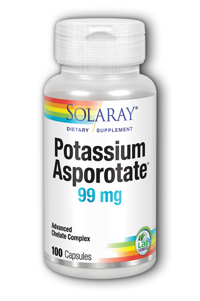 Solaray: Potassium-99 Asporotate 100ct 99mg
