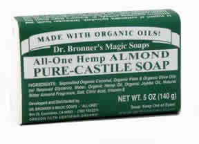 DR. BRONNER'S MAGIC SOAPS: Organic Pure Castile Bar Soap Almond 5 oz
