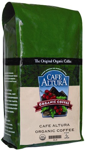 Cafe Altura: COFFEE ORGANIC WHOLE BEAN REGULAR 1 LB x 5 bags