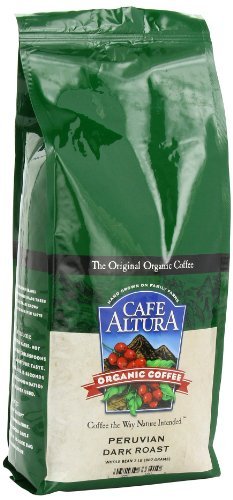 Cafe Altura: COFFEE ORGANIC WHOLE BEAN PERUVN DARK 1 LB x 4 bags