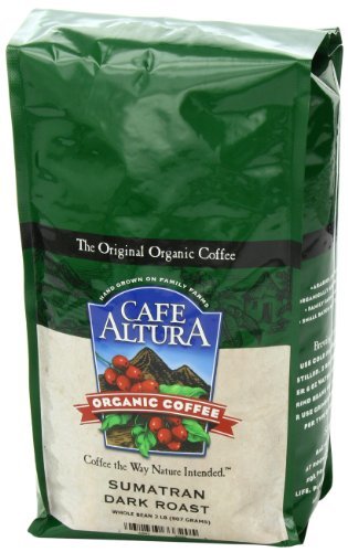 Cafe Altura: COFFEE ORGANIC WHOLE BEAN SUMATRAN 1 LB x 5 bags