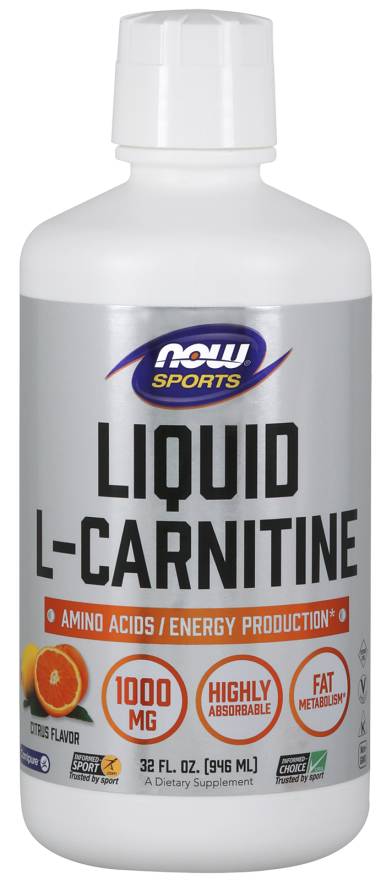 NOW: L-Carnitine Liquid 32 oz - Citrus Flavor
