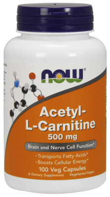 NOW: ACETYL L-CARN 500mg 100 CAPS 100 caps