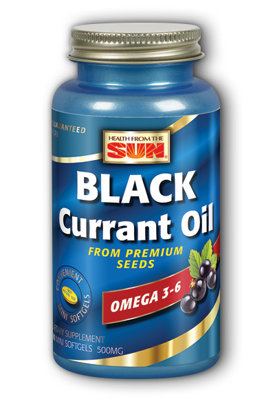 HEALTH FROM THE SUN: Black Currant Oil 500mg Hexane Free 90 softgel