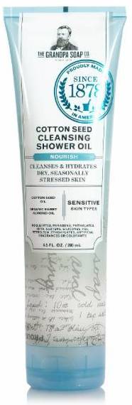 GRANDPA'S BRANDS: Cotton Seed Cleansing Shower Oil 9.5 ounce