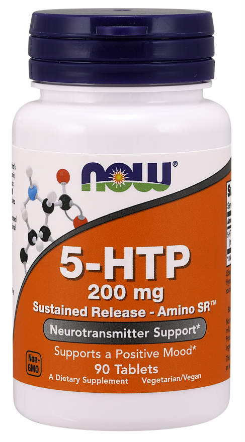 NOW: 5-HTP 200mg Sustain Release 90 Tablets
