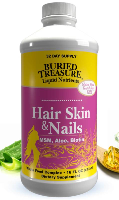 BURIED TREASURE: Hair Skin & Nails Complete 16 oz
