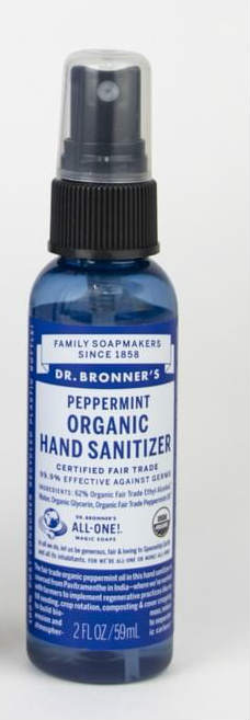 DR. BRONNER'S MAGIC SOAPS: Peppermint Hand Sanitizer 2 ounce