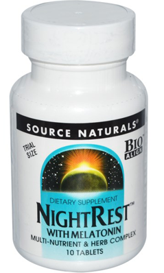SOURCE NATURALS: Night Rest with Melatonin 10t Trial 10 TAB