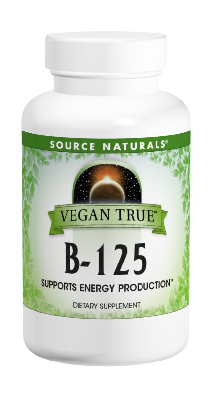 SOURCE NATURALS: Vegan True B-125 60 tablet