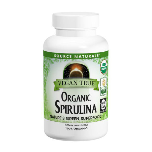 SOURCE NATURALS: Vegan True® Organic Spirulina 100 tablet