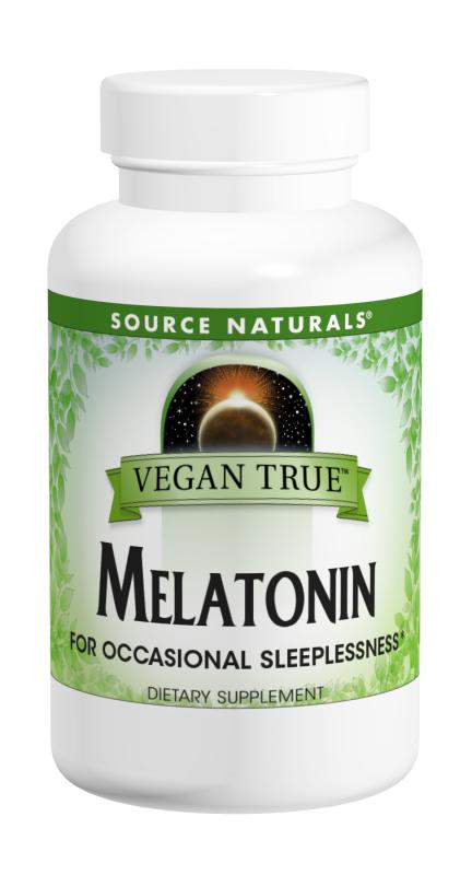 Vegan True Melatonin 3 mg 60 cap vegi from SOURCE NATURALS