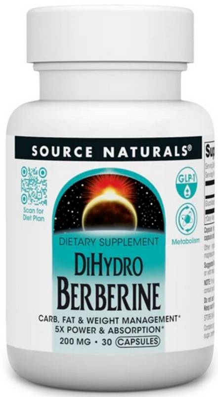 Source Naturals: Dihydroberberine 200mg 60 VegCaps