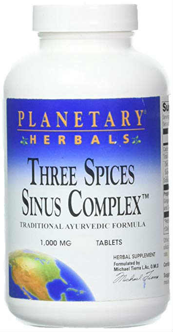 PLANETARY HERBALS SAMPLE: Three Spices Sinus Complex™ 1000 mg Trial Size 10 tablet