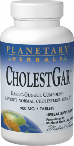 PLANETARY HERBALS SHRINK: CholestGar Garlic-Guggul Compound 60+60 Tabs