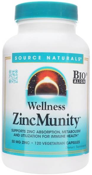 Wellness ZincMunity 50mg Bio-Aligned Zinc, 120 Veg Caps