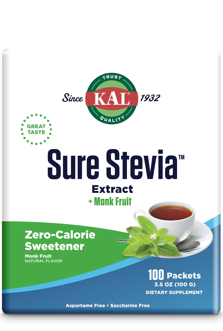 Sure Stevia Plus Monk Fruit, 1g x 100ct