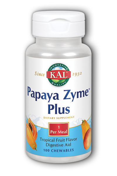 Kal: Papaya Zyme Plus 100ct 200mg
