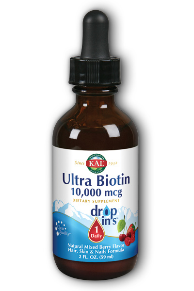 Ultra Biotin DropIns (10000 mcg/Mixed Berry) 2 oz L-Drop from KAL