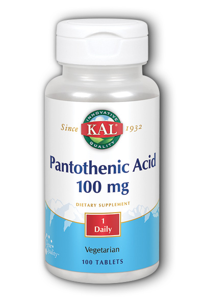 Kal: Pantothenic Acid 100mg 100 Mini Tabs