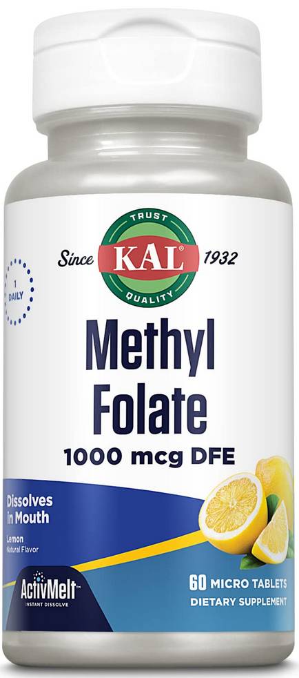 Methyl Folate 1000mcg ActivMelt (Lemon), 60 Micro Tablets Loz