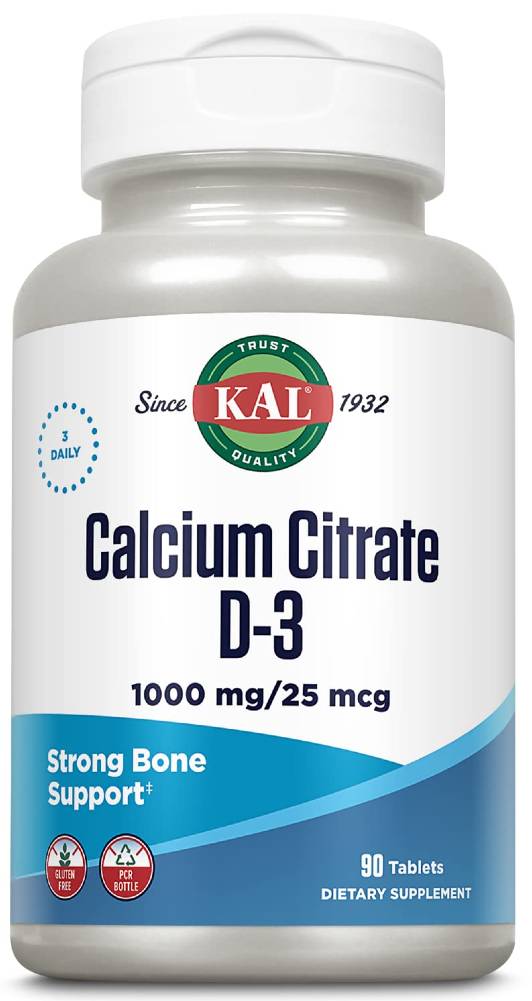 KAL: Caclium Citrate D-3 1000 MG-IU 90 Tablets