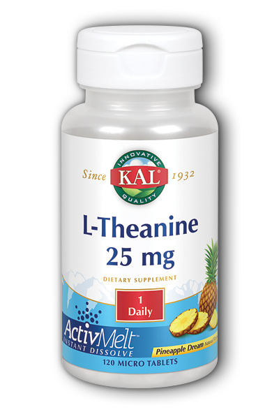 KAL: L-Theanine (25mg/Pinapple) 120 ct Loz