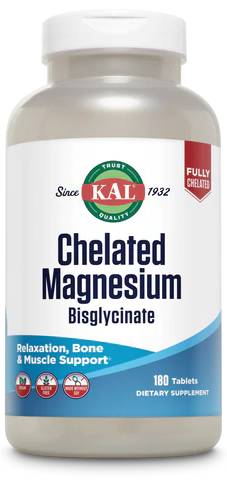 Kal: Chelated Magnesium Bisglycinate 180 Tabs