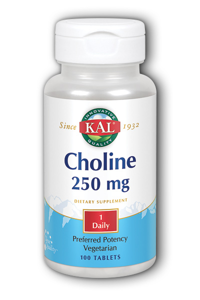 Kal: Choline-250 100ct 250mg