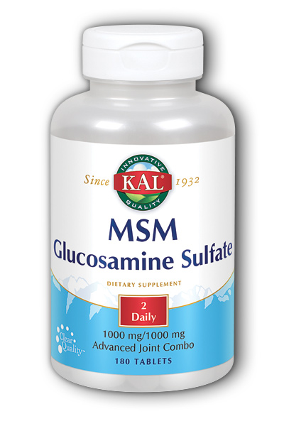 Kal: MSM with Glucosamine Sulfate 180 Tablets