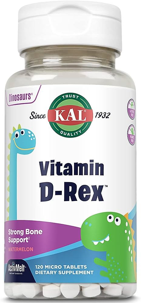Kal: Vitamin D-Rex D-3 600IU Activmelt 120ct Watermelon