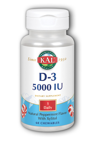 D-3 Ultra Peppermint 5000iu 60 ct from KAL