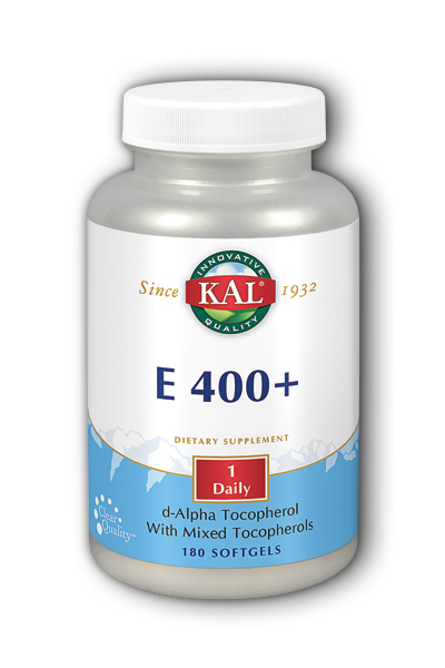 Kal: E-400 Plus With mixed Tocopherols 180ct 400iu