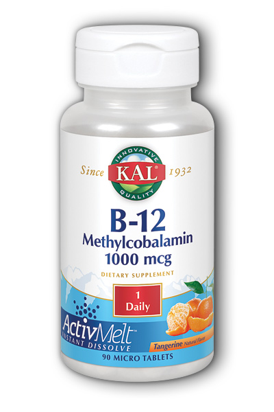 Kal: B-12 Methylcobalamin ActivMelt 90 ct 1000 mcg