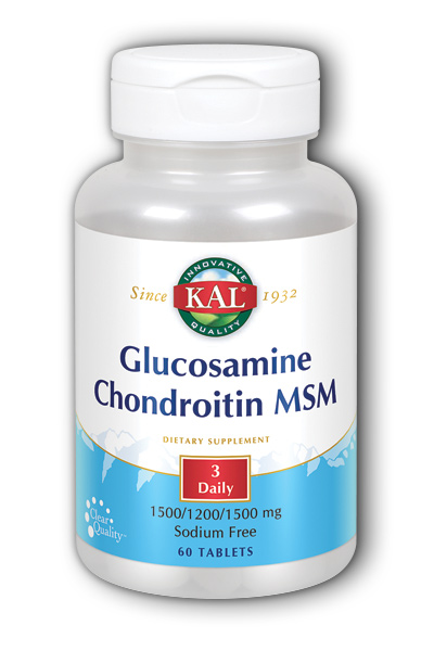 Kal: Glucosamine, Chondroitin & MSM 60ct