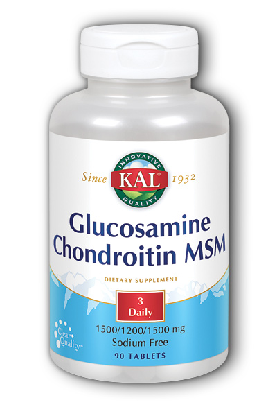 Kal: Glucosamine, Chondroitin and MSM 90ct